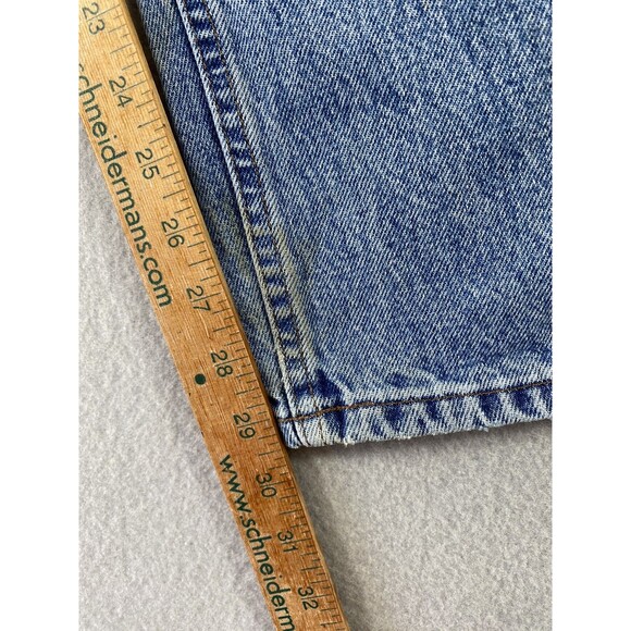 Harley Davidson Jeans Mens 31x29 Blue Denim Light Wash Straight Stains Tag 33x30 - Picture 9 of 16